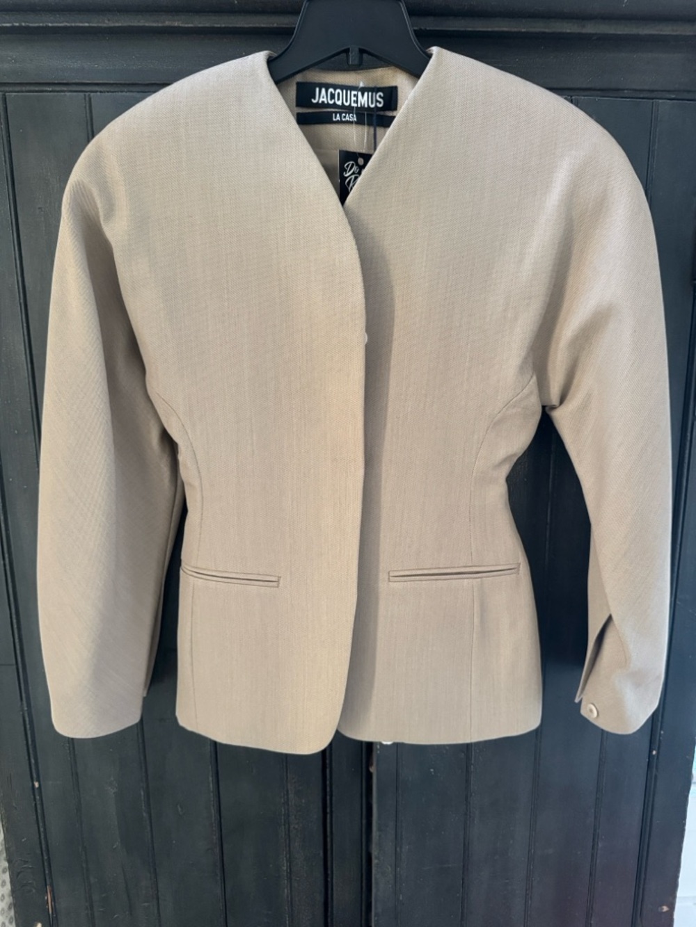 JACQUEMUS Beige La Casa 'La veste Ovalo' Blazer